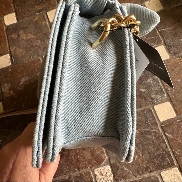 Nanette Lepore Laiela Vintage Light Denim Bow Crossbody Purse with Bracelets NWT - Picture 12 of 16